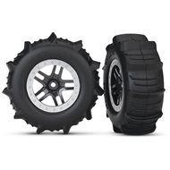 Traxxas Tires & Wheels Paddel/ Split-Spoke 2,2/3,0" TSM (2)